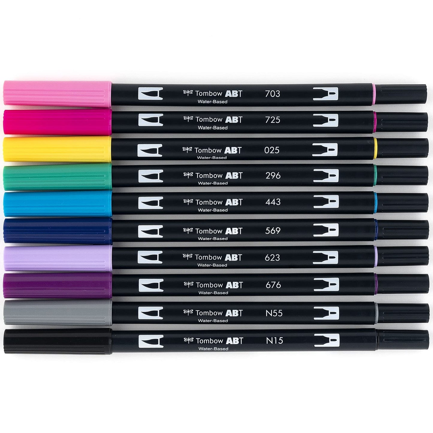 Marcadores Artísticos Tombow Brillantes Doble Pincel Paquete de 10