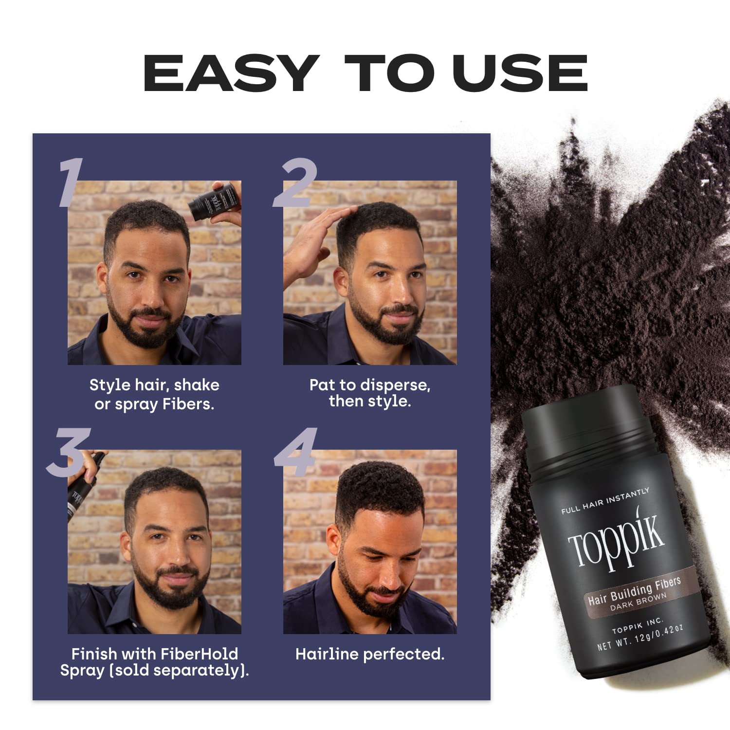 Toppik Fibras Para Dar Volumen Al Cabello, Castaño Rojizo, 27.5 g (0.97 oz.)