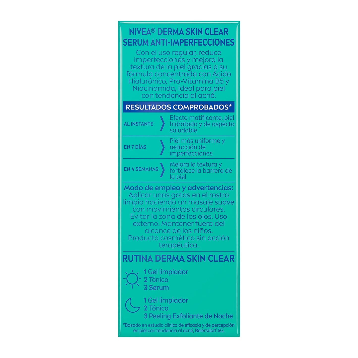 NIVEA Derma Skin Clear Serum Anti-Imperfecciones 30ml Ácido Hialurónico, Pro-Vitamina B5 y Niacinamida