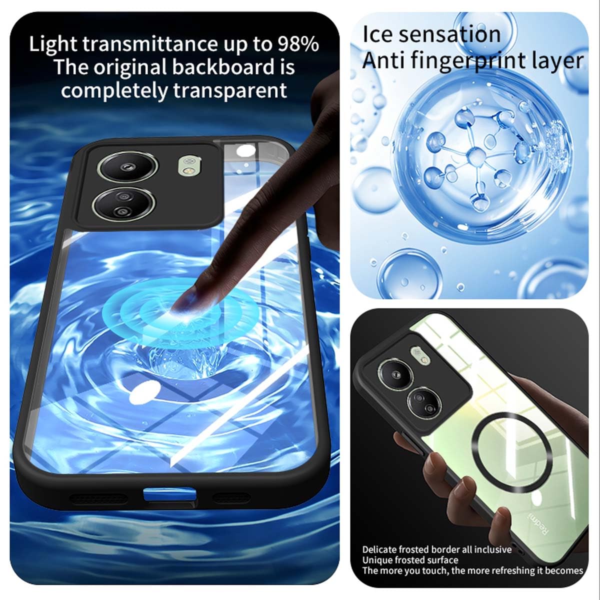 DABUNA YC Funda para Xiaomi Poco X7 Pro 5G Case, Protectora de Cámara Anticaída Ultra Delgada Cover, Anti-Amarillo Transparente Carcasa