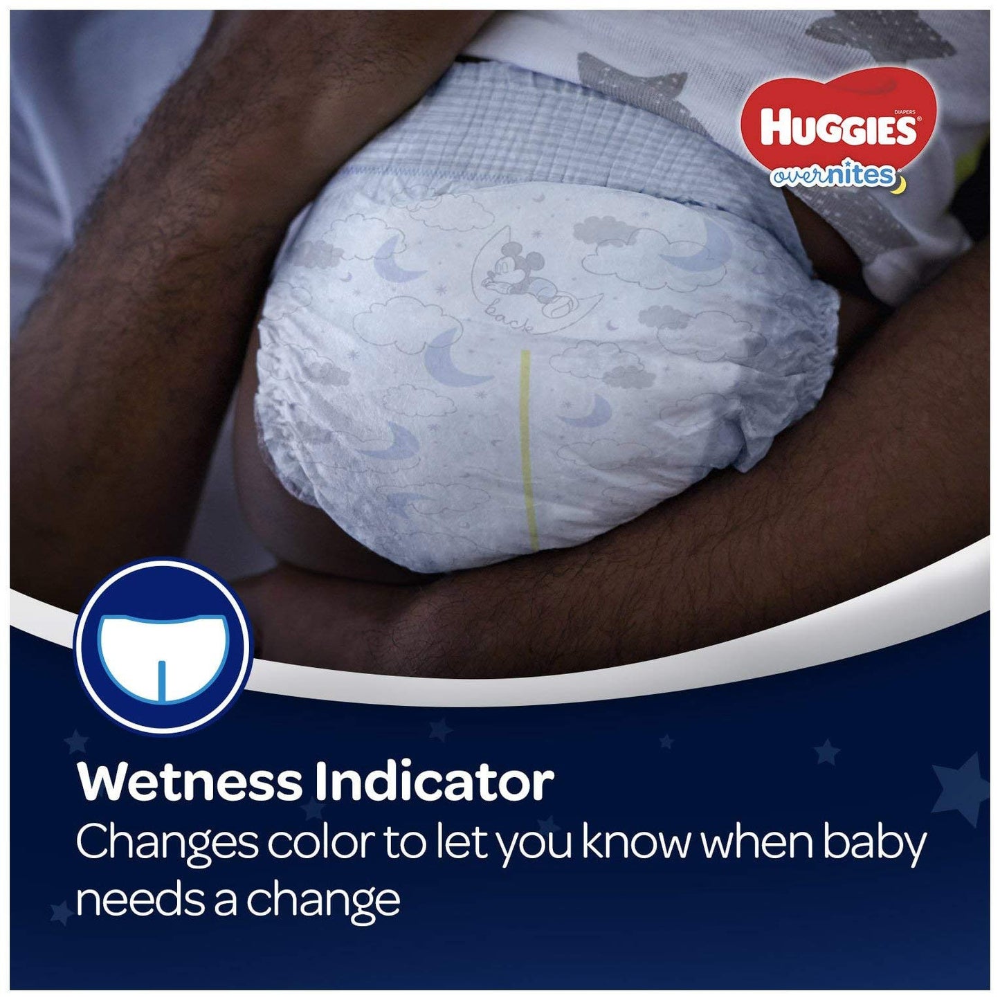 HUGGIES- Pañales OverNites, tamaño 5 (más de 27 lb), 18 unidades, pañales para uso nocturno, paquete gigante (el empaque puede variar)
