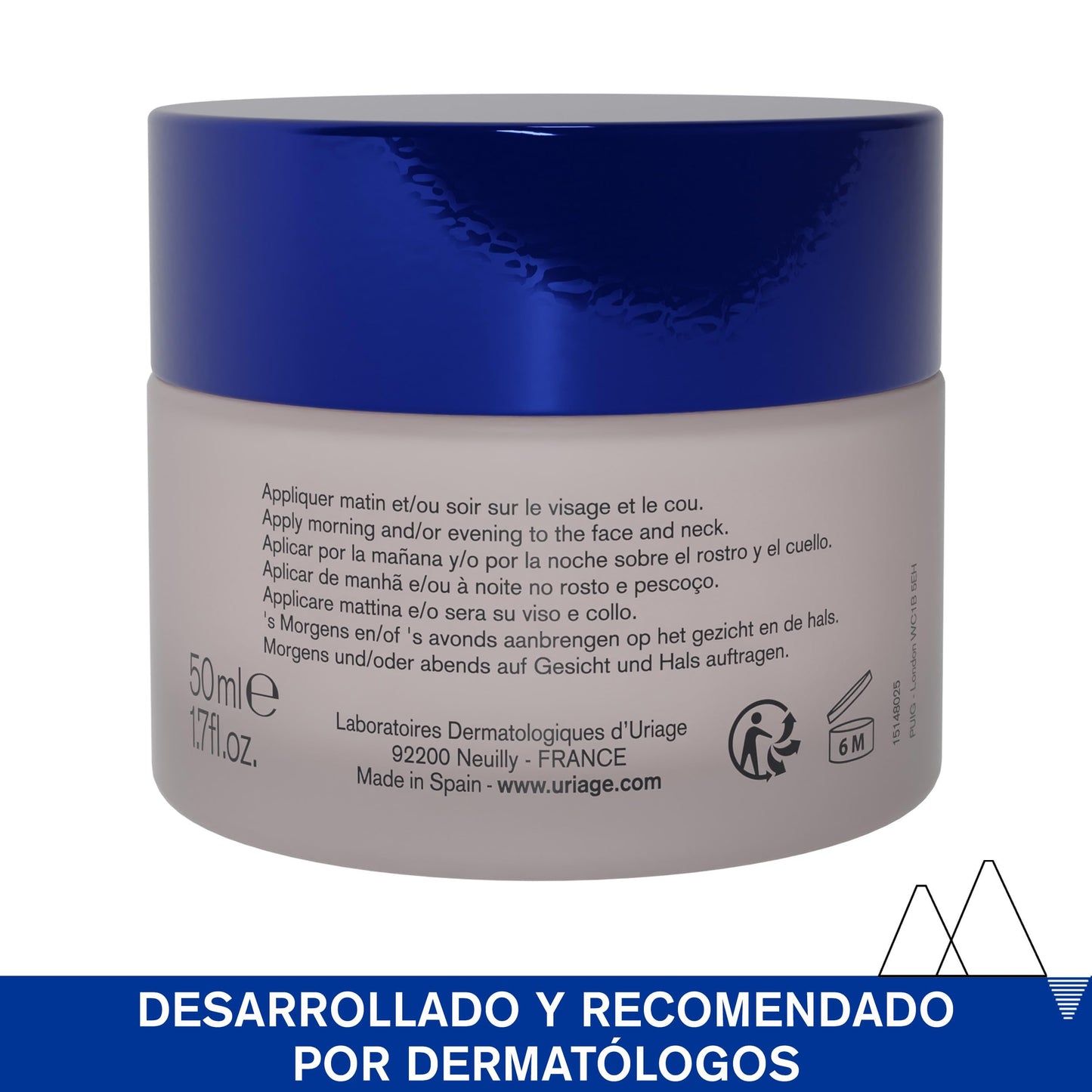 Uriage Age Absolu Crema antiedad 50ml - Booster procolágeno x6 con Retinol, Ácido Hialurónico, vitaminas C y E. Reduce visiblemente las arrugas. Patente exclusiva anti-envejecimiento.