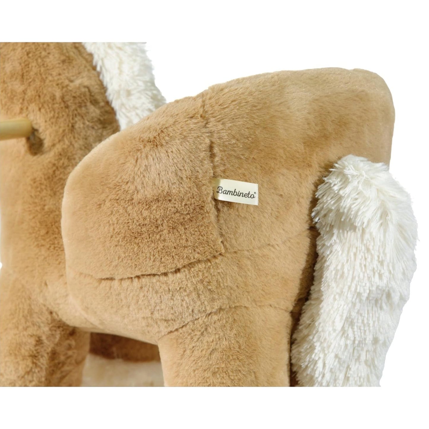BAMBINETO Mecedora Silla Montable de Peluche para Bebés y Niños (Caballo)