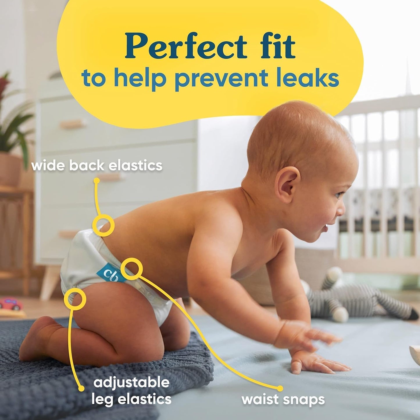 CHARLIE BANANA Pañales De Tela Reutilizables, Lavables, Ajustables, Talla Única, Para Bebés Y Niños Pequeños, Con Insertos Absorbentes, Paquete De 5