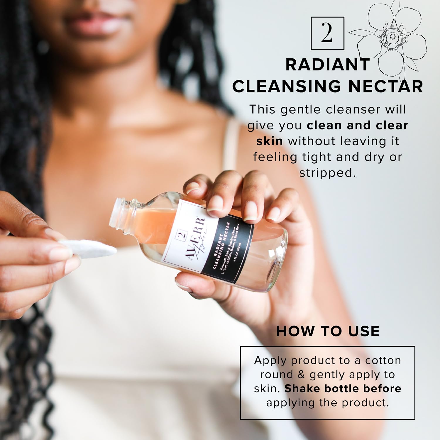 Averr Aglow Clear Skin Kit, Acne Treatment Kit, Face Skin Care, Breakouts Black Spot Remover, Natural Solution 4PC, Control Blemishes & Redness, All Natural Face Care Solution Set