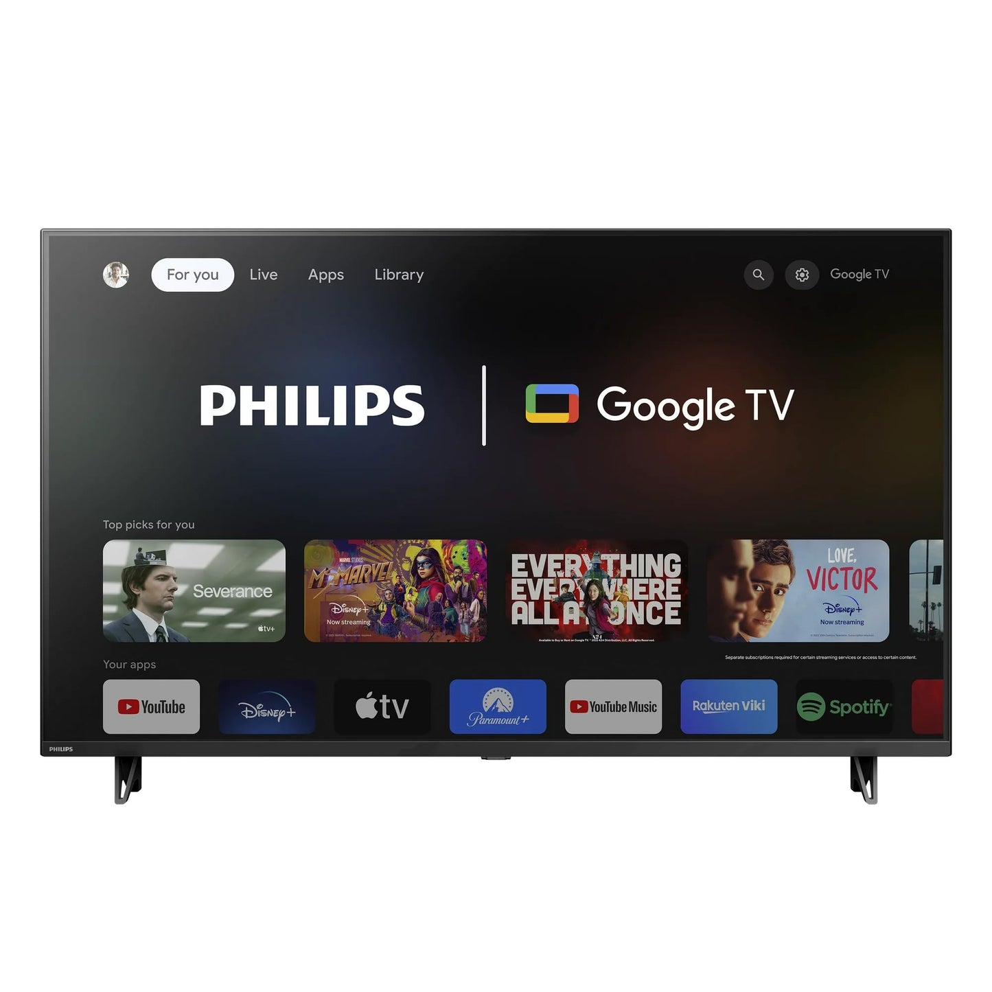 PHILIPS Televisor 43 Pulgadas | Class 4K | Serie 7000 |Ultra HD| LED | Smart Google TV | Chromecast Integrado | Modo de Juego | HDR10 | Asistente de Google Integrado (Reacondicionado)
