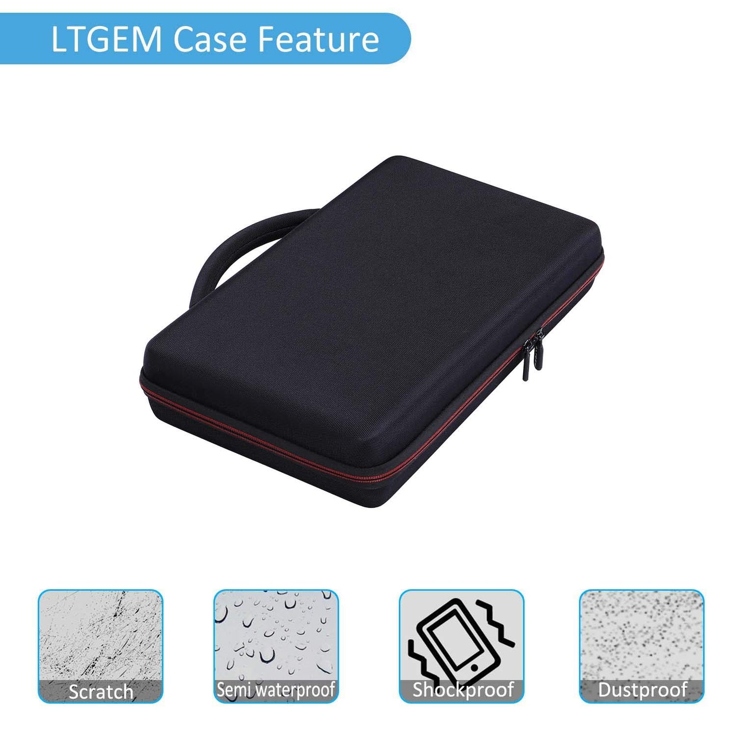 LTGEM - Funda rígida de EVA para Novation Launchkey Mini teclado USB MK2, driver de 25 notas, bolsa de almacenamiento protectora de viaje