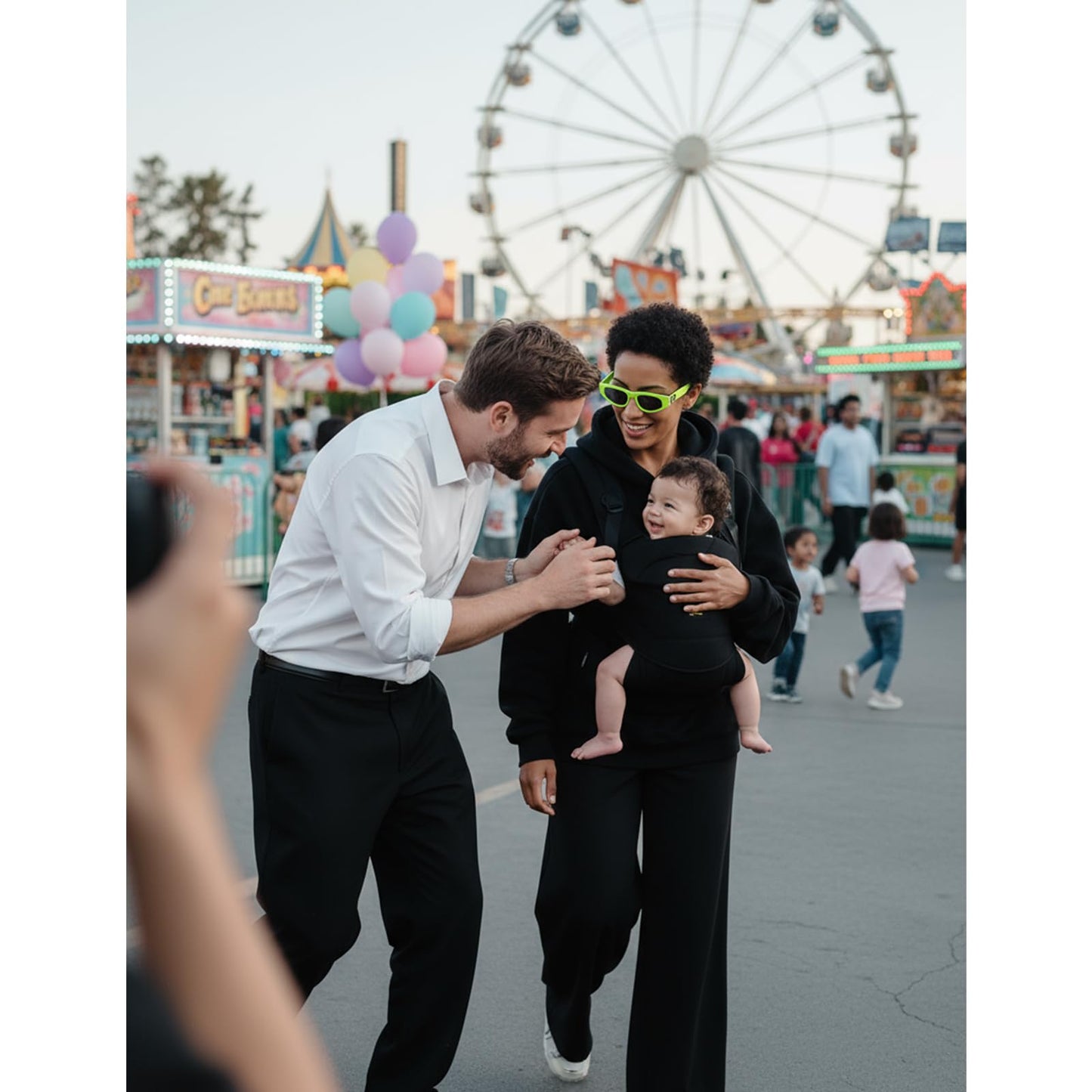 Dawnbud - Portabebés para recién nacidos y niños, ajustable, ultrasuave y ligero, ergonómico con soporte para la cabeza, equipo de viaje para bebés, artículos esenciales para bebés (negro)