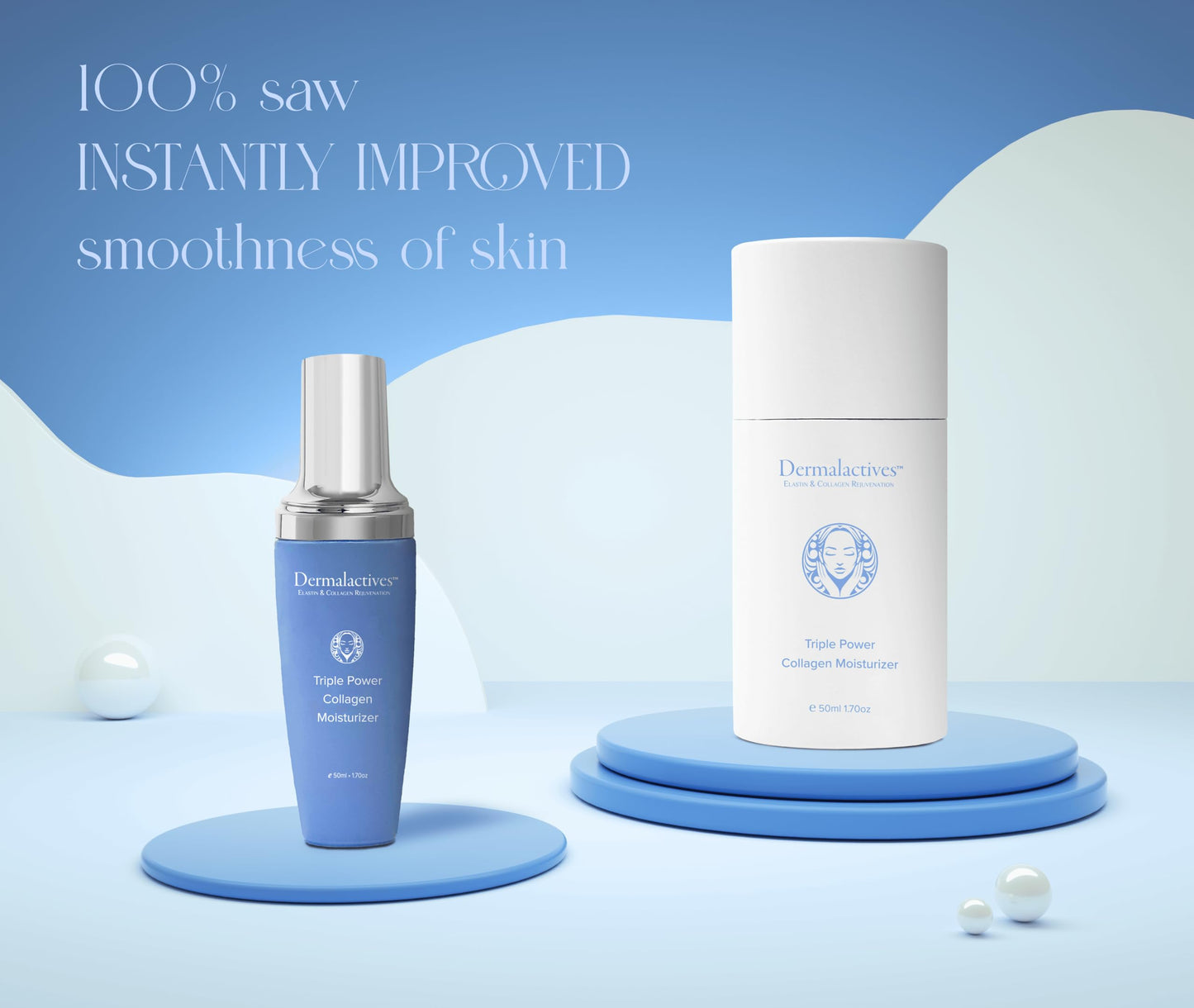 Dermalactives Crema Hidratante Purificadora De Colágeno De Triple Potencia Nutre Y Protege Perfectamente La Piel Del Daño Ambiental