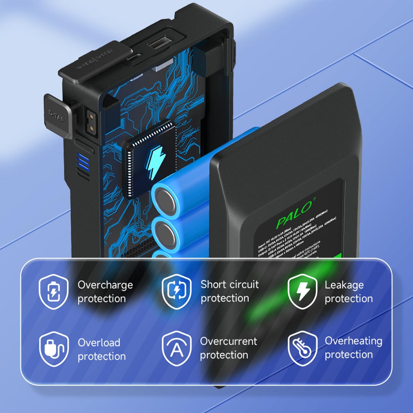 Batería de Montaje en V de 95 WH 14.4 V 6600 mAh, Carga de ayuno para videocámara de transmisión de Video, Compatible con Sony HDCAM, XDCAM, cámaras de Cine Digital y Otras videocámaras