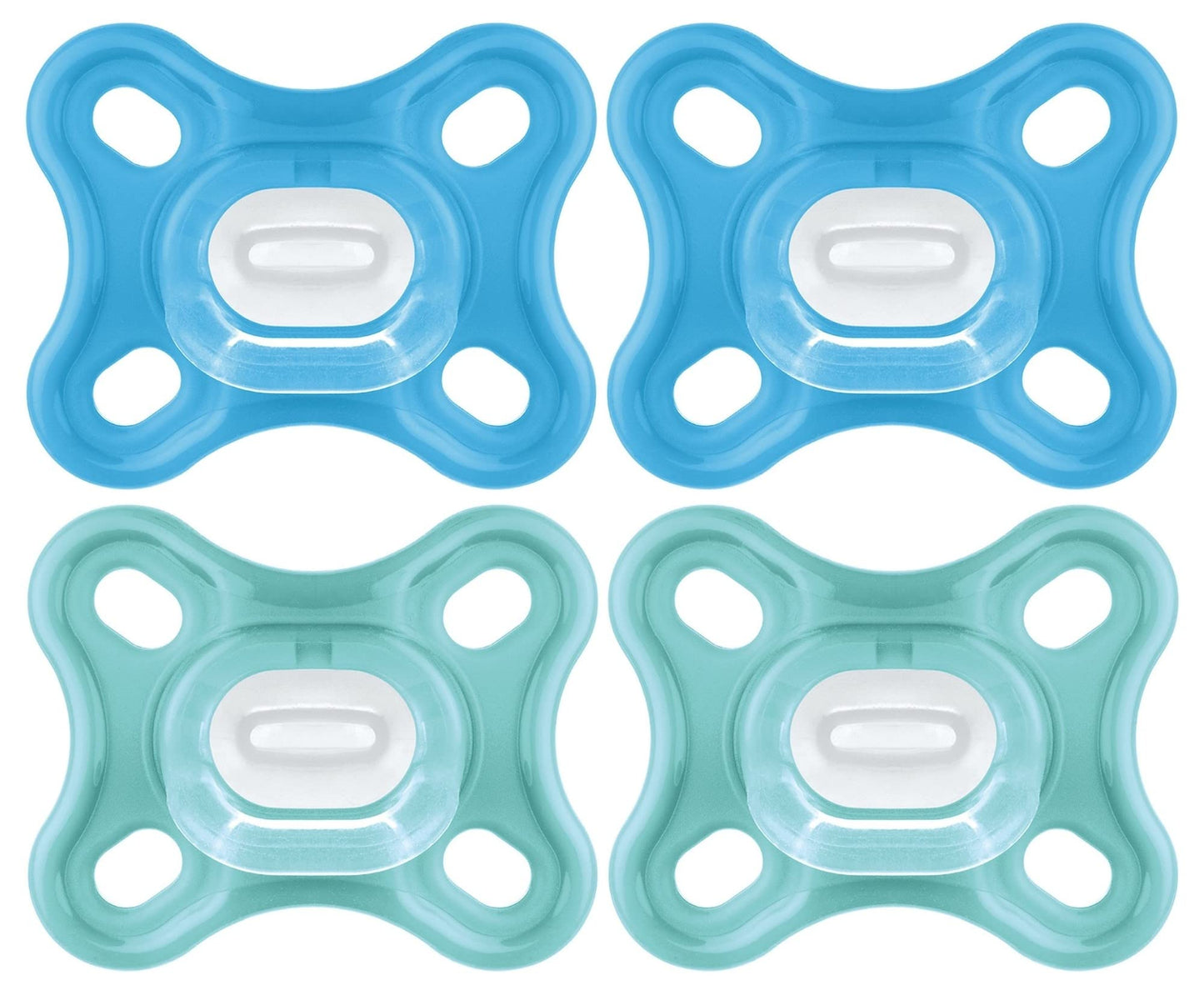 MAM Comfort - Chupetes para bebé, ligeros de silicona completa de una pieza para recién nacidos de 0 a 3 meses, pezón sin BPA, chupete fácil de limpiar, lo mejor para bebés amamantados, con estuche