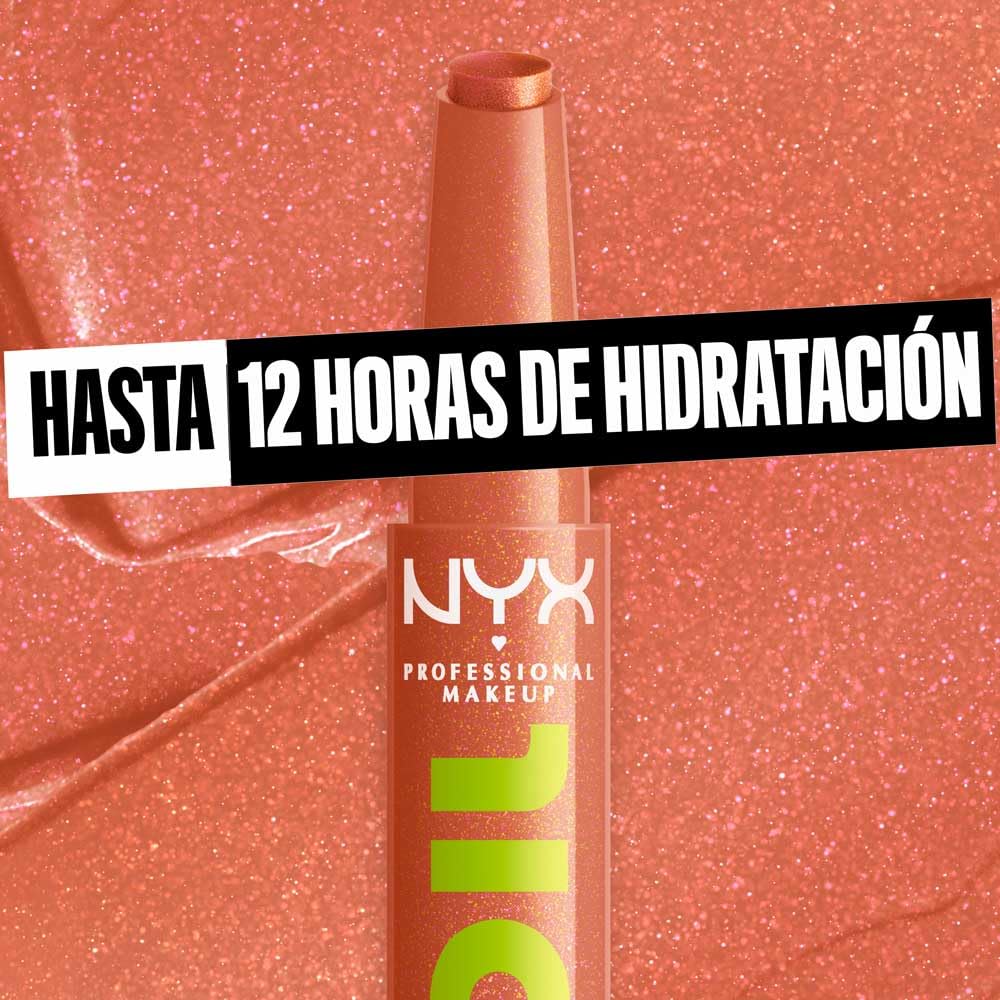 NYX Professional Makeup, Fat Oil Slick Stick, Brillo de Labios, Hits Different
