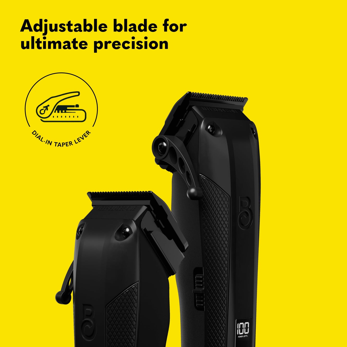 The Beard Club Pro - Recortadora de barba para hombre - Cortadora de pelo profesional para peluqueros - Eléctrico inalámbrico recargable de alta potencia 13.000 RPM - 10 guías - Palanca cónica