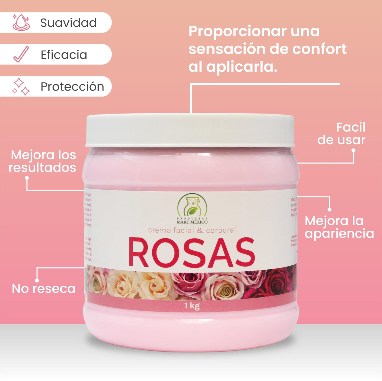 Crema Hidratante De Rosas Productos Mart Mexico 1 Kilo