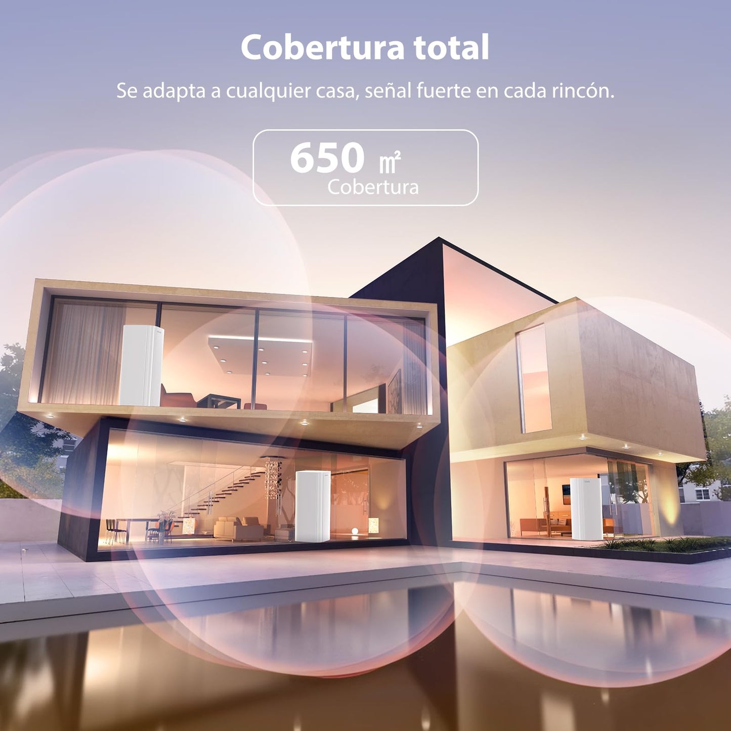Tenda WiFi 6 Mesh Sistema AX3000 Nova Mesh WiFi Router EX12, hasta 2402Mbps, Doble Banda Gigabit para, 160+ Dispositivos, Cobertura de hasta 650 ㎡, 3 Pack Nueva Versión