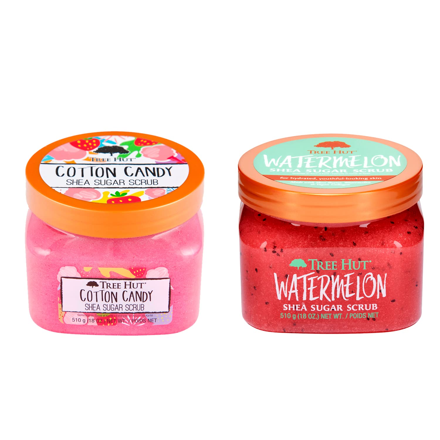 Set de Exfoliantes Corporales Tree Hut Algodón de Azúcar Sandía