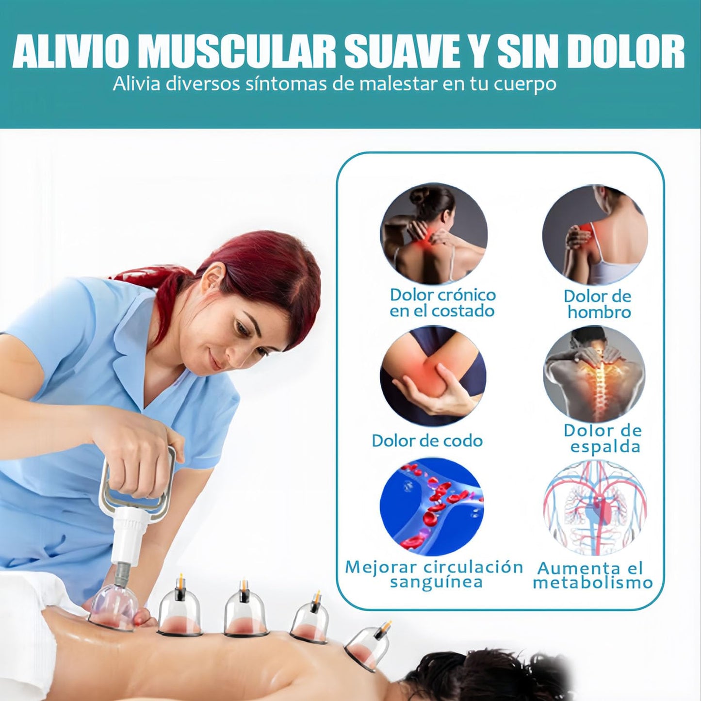 Juego de Terapia de 32 Tazas,Juego Profesional de Ventosas Chinas con Magnéticos, Kit de Ventosas Terapéuticas, Ventosas de Vacío para Aliviar la Fatiga Corporal, Espalda, Cuello y Dolor Muscular