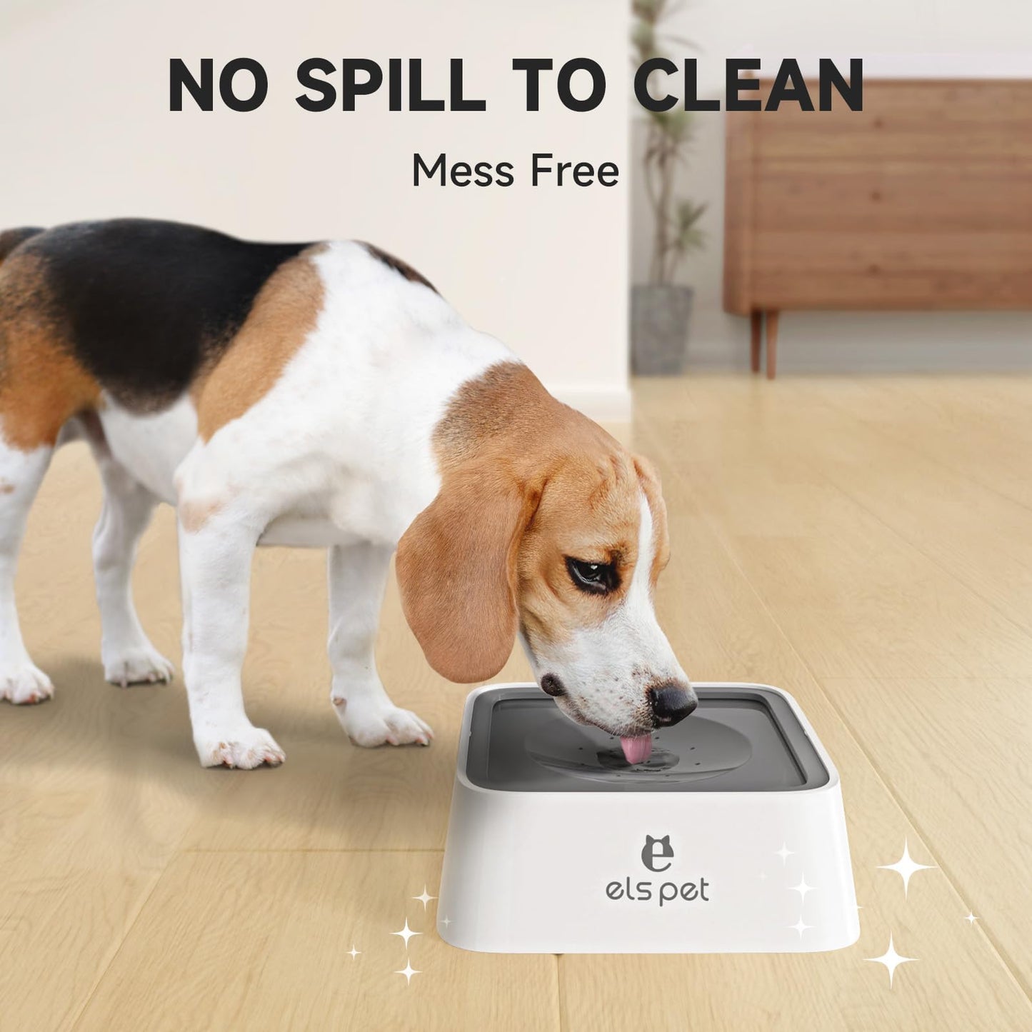 ELS PET plato para perro sin derrames, cuenco de agua para mascotas sin goteo, 70 onzas/2 L plato agua perro sin derrames, tazón de agua de viaje de gran capacidad para perros, gatos, tazón de agua para perros ansiosos