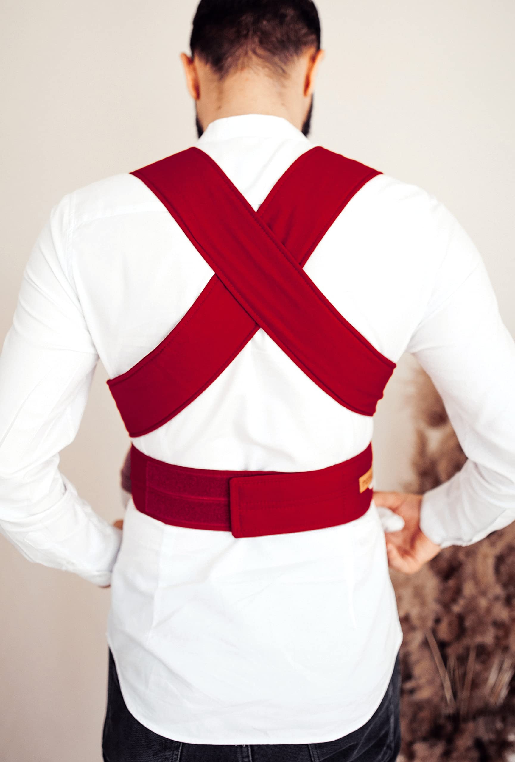 Portabebés Marsupi Rojo Ruby Ajustable Algodón Orgánico Talla SM 2 Posiciones para Recién Nacido