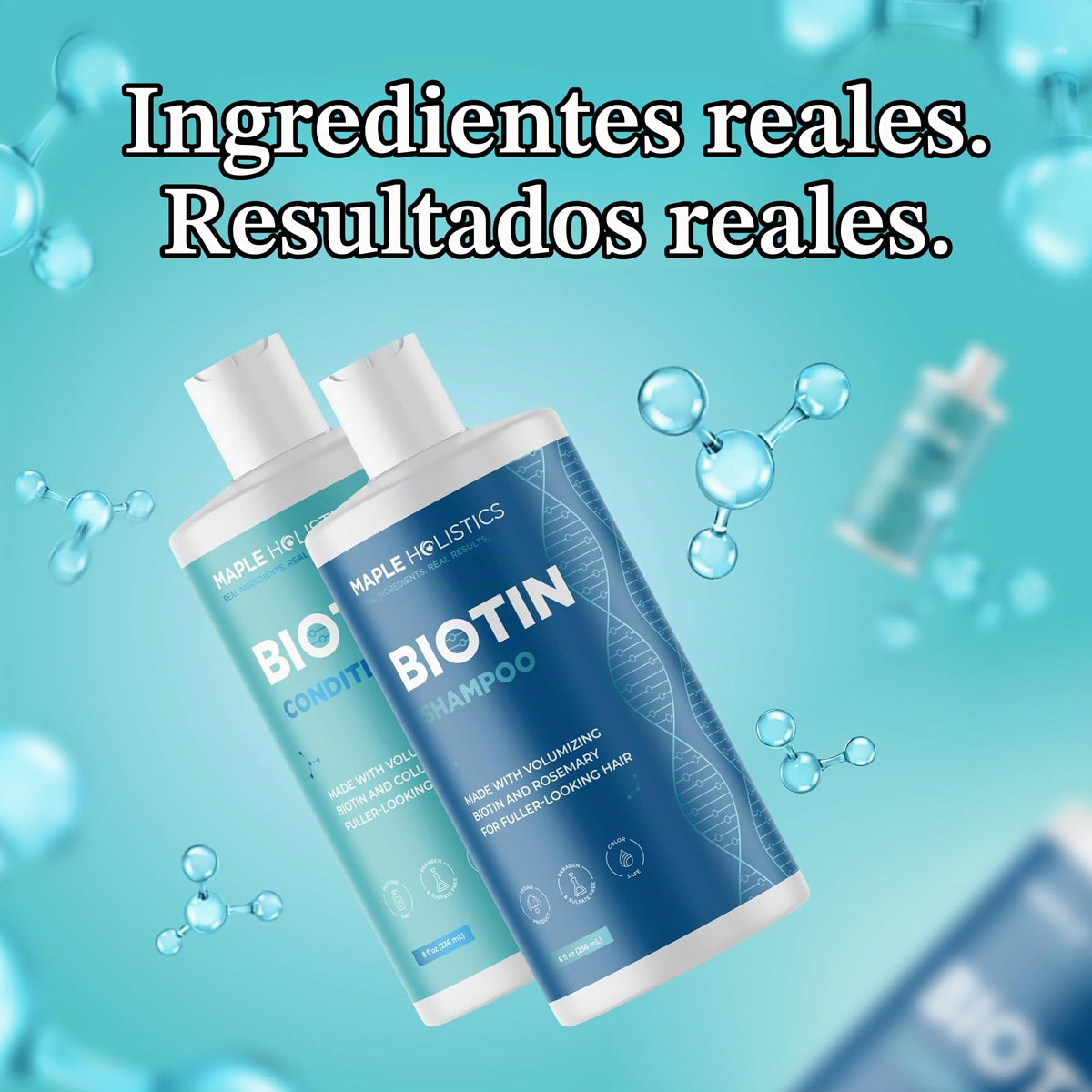 Champú y Acondicionador Biotin Jojoba Argan Sea Buckthorn para Cabello Más Grueso y Fuerte
