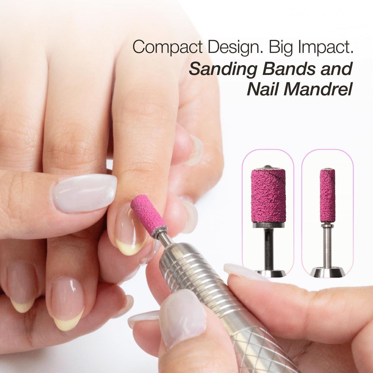 Mini Bandas de Lijado CURACORO 100 Grano 80/120/180/240 Desechables para Uñas Naturales, Acrílicas y de Gel