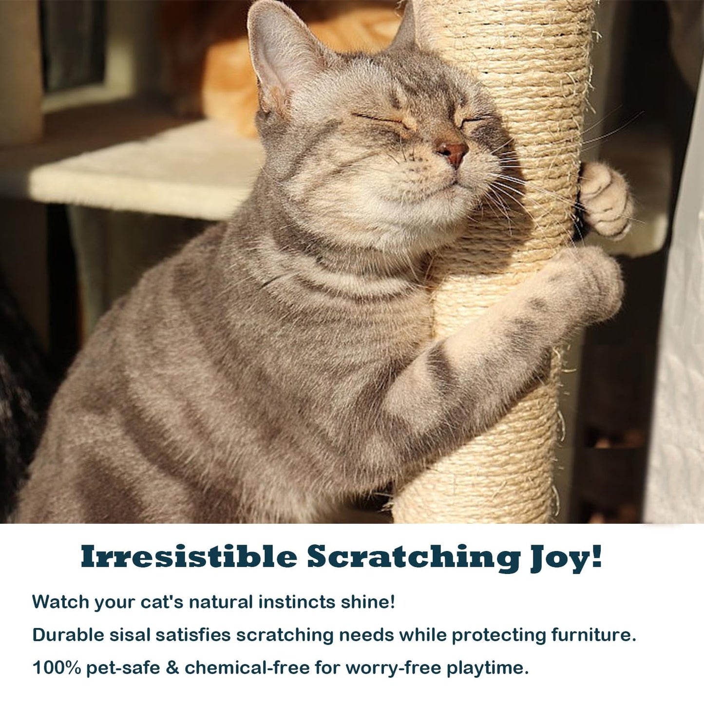 Cuerda de Sisal Natural Treasborn blanca para Rascar Gato