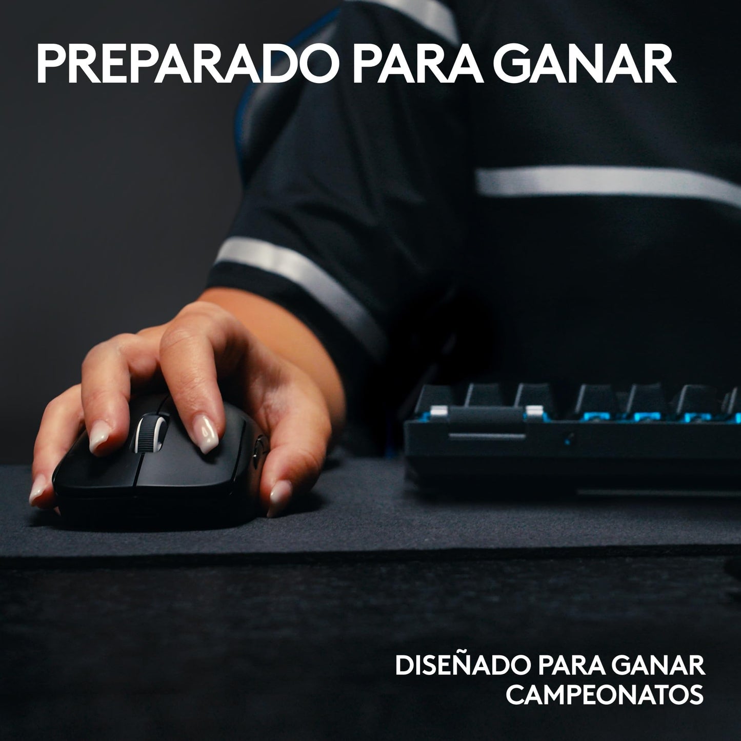 Logitech G Pro X Superlight 2 Lightspeed Mouse Inalámbrico de Juegos, Ligero, Interruptor Híbrido LIGHTFORCE, Sensor Hero 2, 32,000 dpi, 5 BOT. Programables, Carga USB-C, PC y Mac - Negro