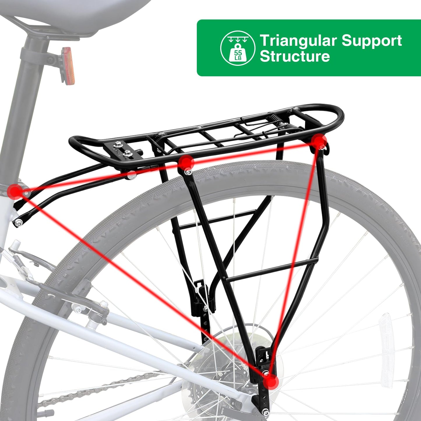 Colgador trasero para bicicleta