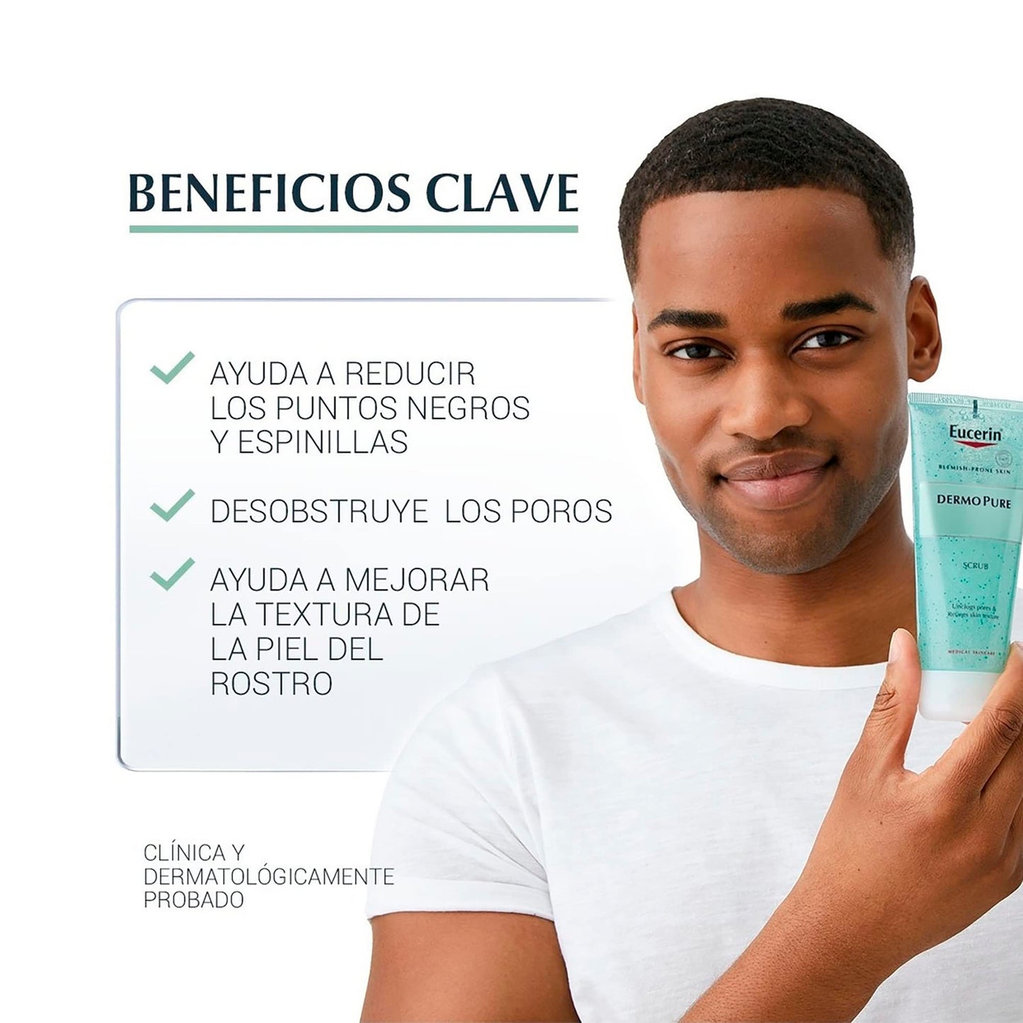 Serum facial ligero DermoPure Triple Effect (40 ml), Efecto Anti-Manchas, Anti-Imperfecciones y Anti-Brillo, para una piel sin imperfecciones + Exfoliante facial piel grasa imperfecciones 100ml