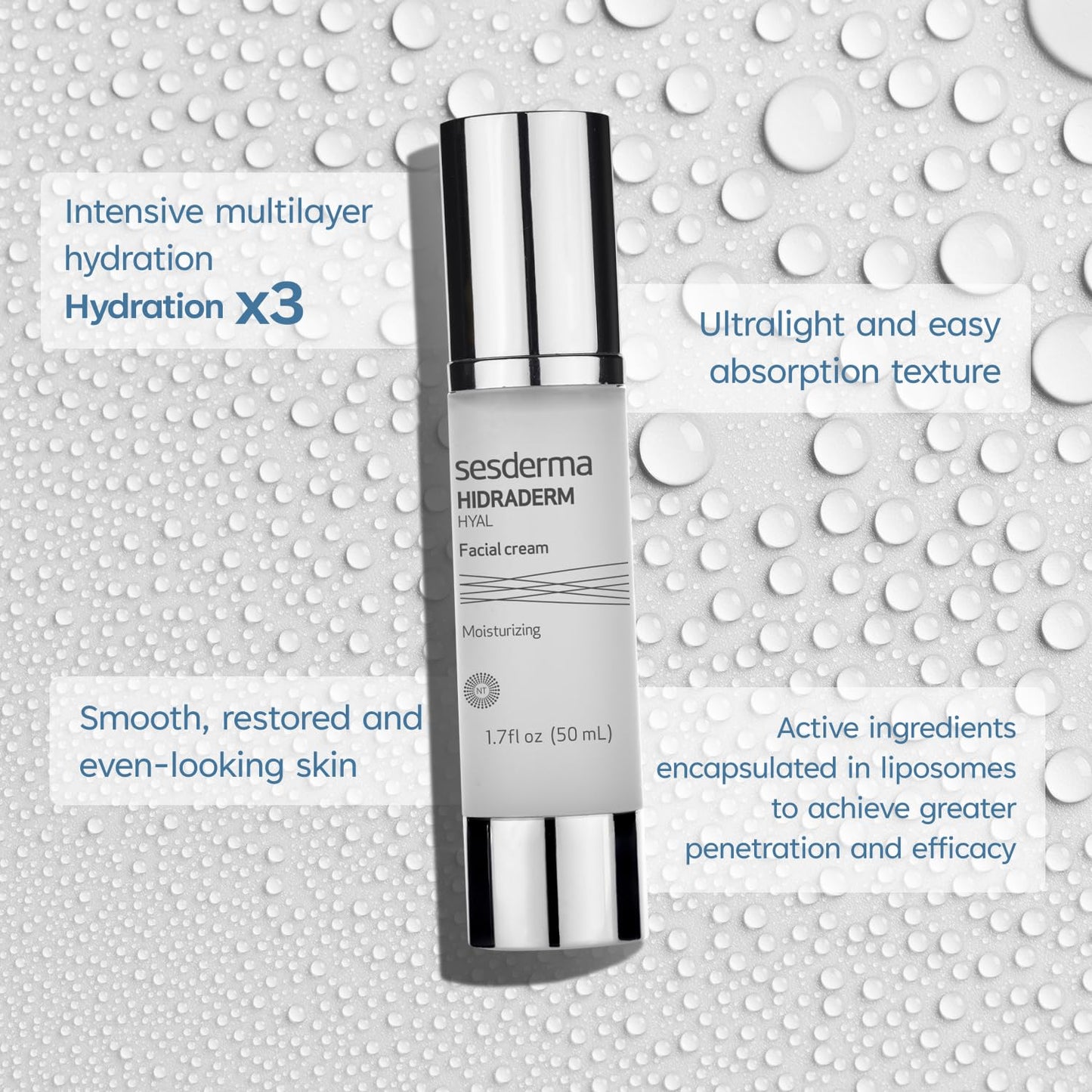 Crema Hidratante SESDERMA Hidraderm Hyal Ácido Hialurónico Anti Edad Reafirmante 50 ml