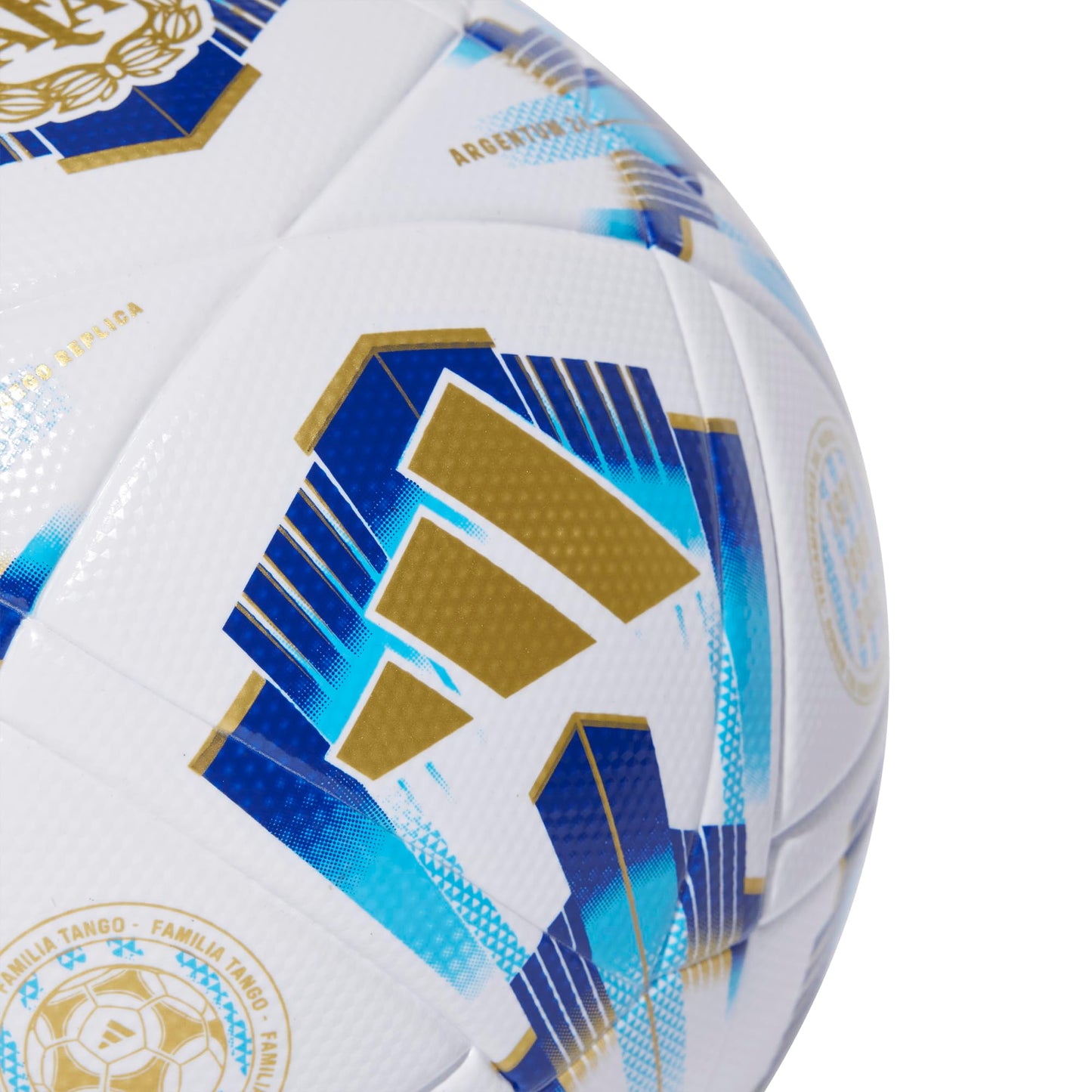 adidas - Balón Unisex para Adultos, Color Blanco/Pantone/Azul lúcido/Dorado metálico, 5