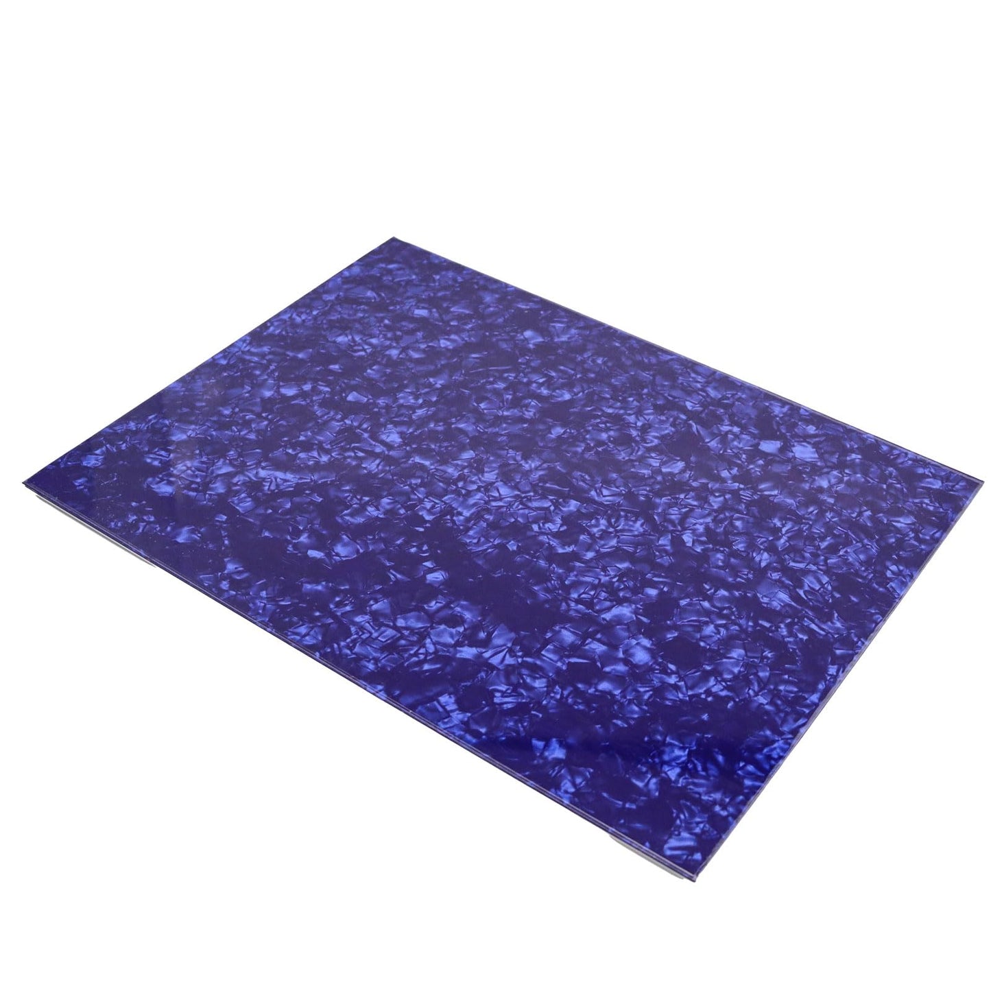 Golpeador de guitarra de 3 capas, material de 24 x 31 bricolaje, protector de púas en blanco, hoja de placa para rayar Strat Tele, guitarra eléctrica, jazz, bajo de precisión (perla azul)
