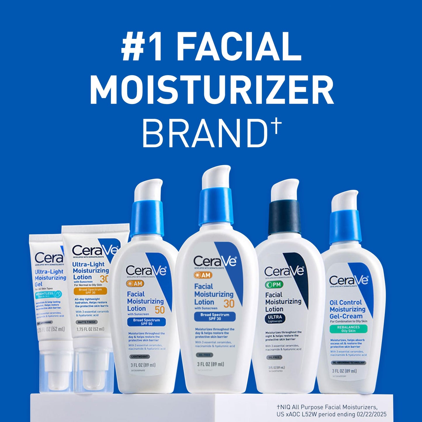 CeraVe - Loción hidratante facial AM Sunscreen SPF 30, piel normal a seca, unisex, 3 onzas