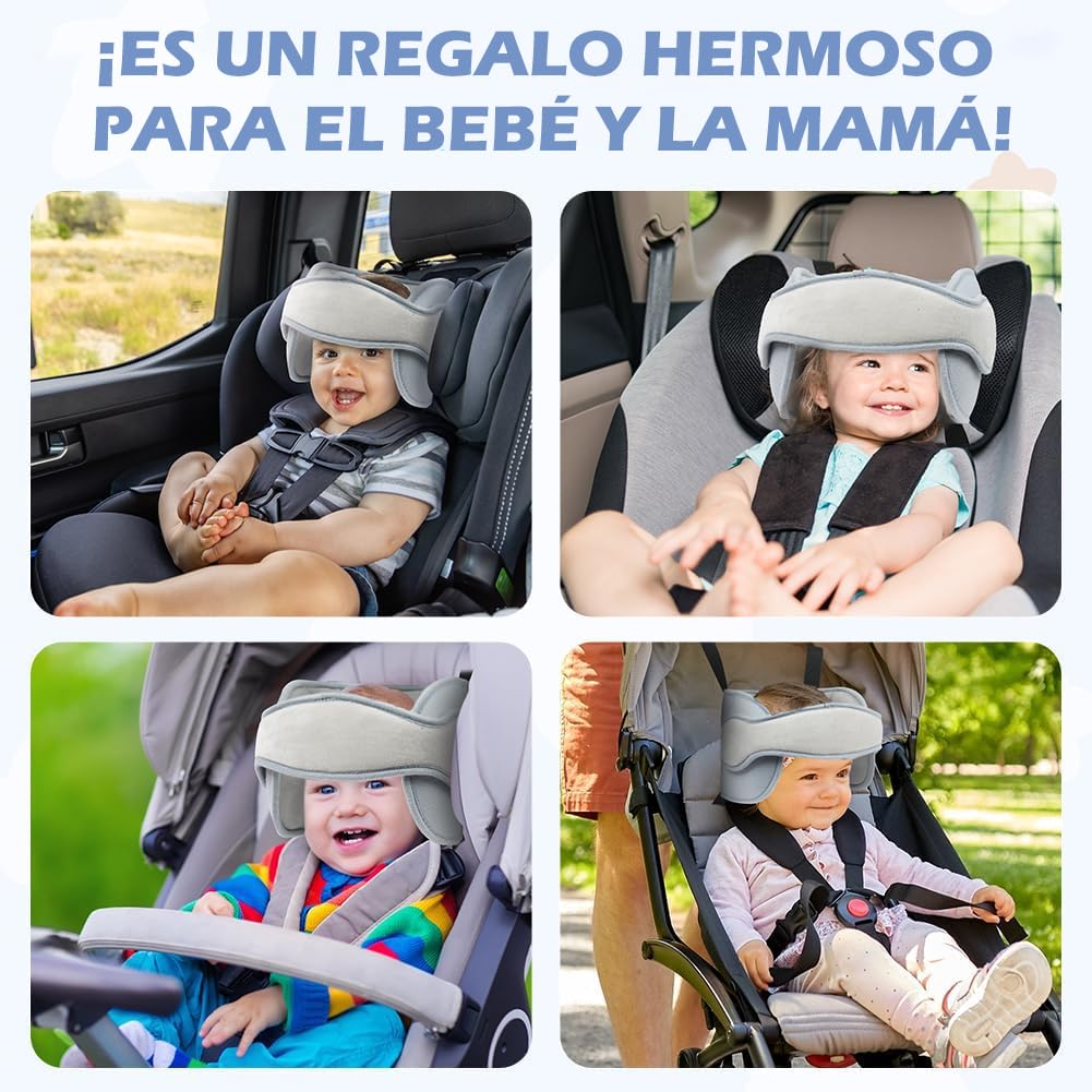 Soporte para la Cabeza del Asiento del Automóvil para Niños (Rosa)