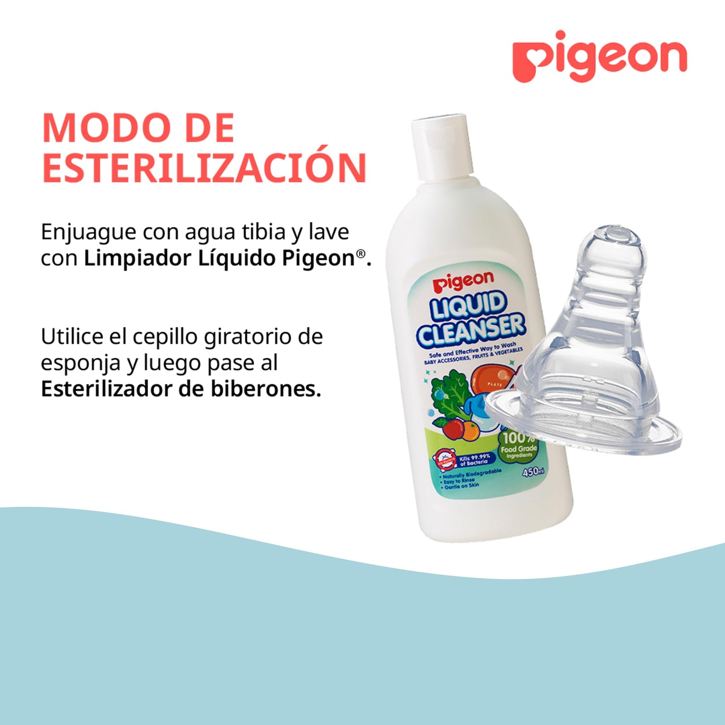 Tetina Boca Standard de Silicona Suave Pigeon Tamaño M Anticólicos para Bebé Recien Nacido