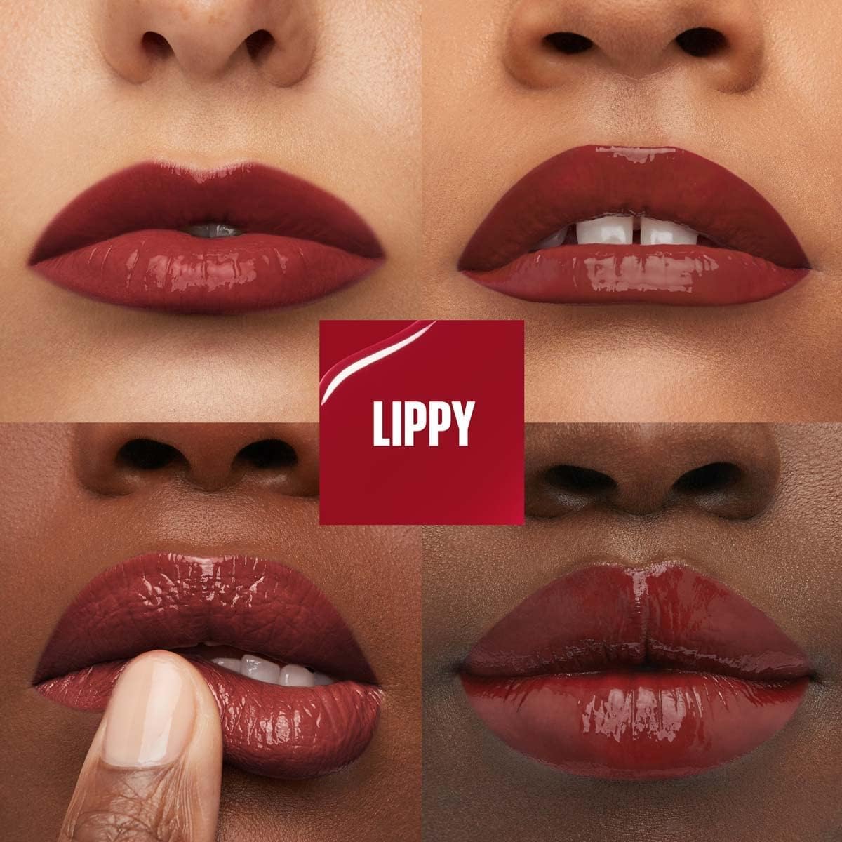 Maybelline Labial líquido brillante de larga duración, Superstay Vinyl Ink tono Lippy 10, 4.2ml