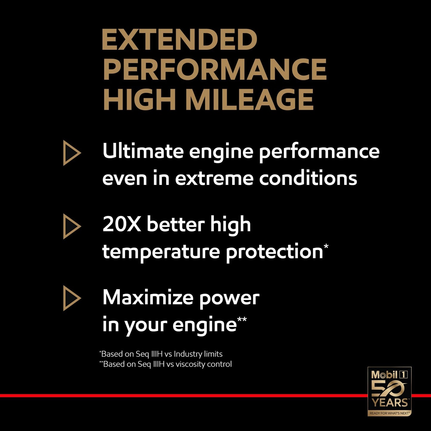 Aceite de Motor Mobil 1 Extended Performance High Mileage 0W-20 5QT