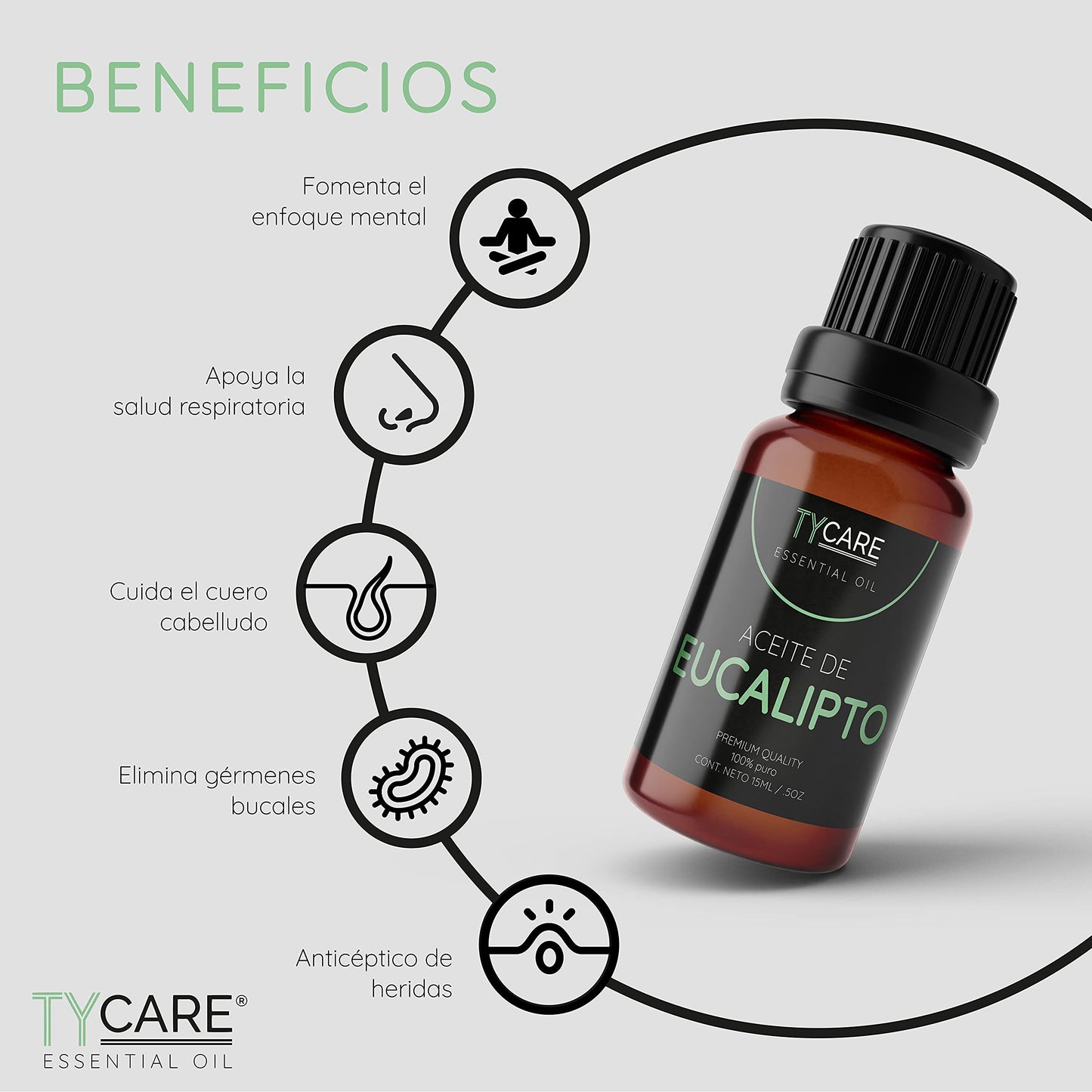 Aceite Esencial Eucalyptus Globulus 100% Puro Premium Quality 15 ml