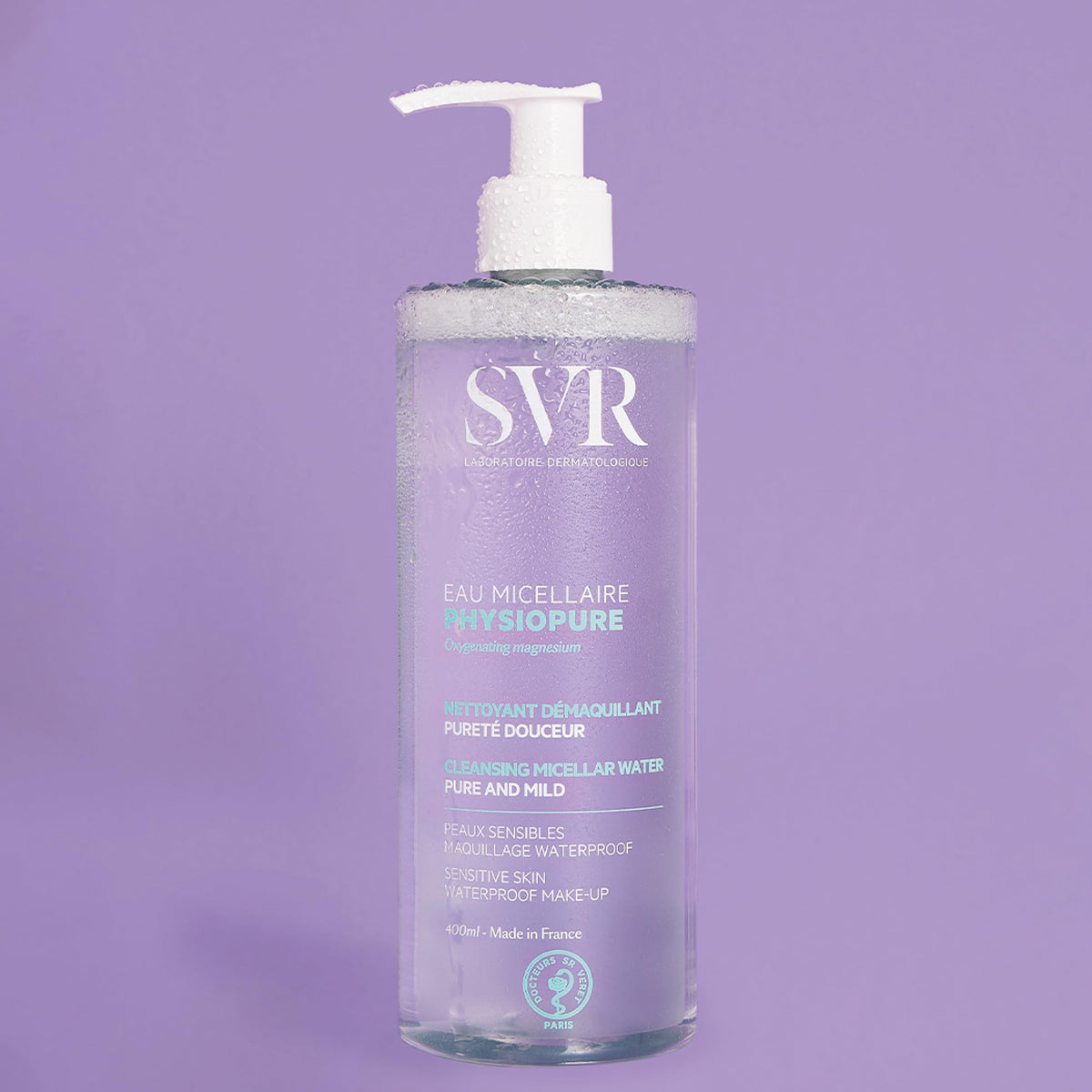 SVR Physiopure Agua Micelar Limpiadora Desmaquillante, 400 ml