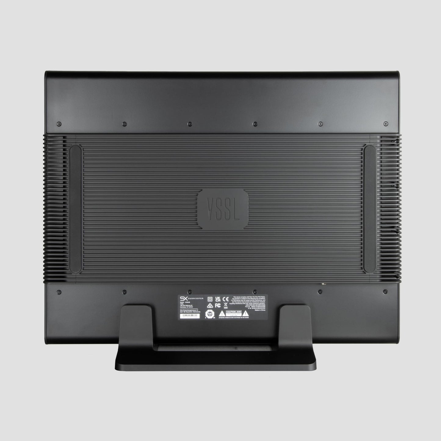 VSSL SX Subwoofer | Sonido envolvente digital Dolby 5.1 | Subwoofer inalámbrico de 10 pulgadas | Diseñado para colocación plana o vertical | Compatible con barra de sonido SX y altavoces | Subwoofer