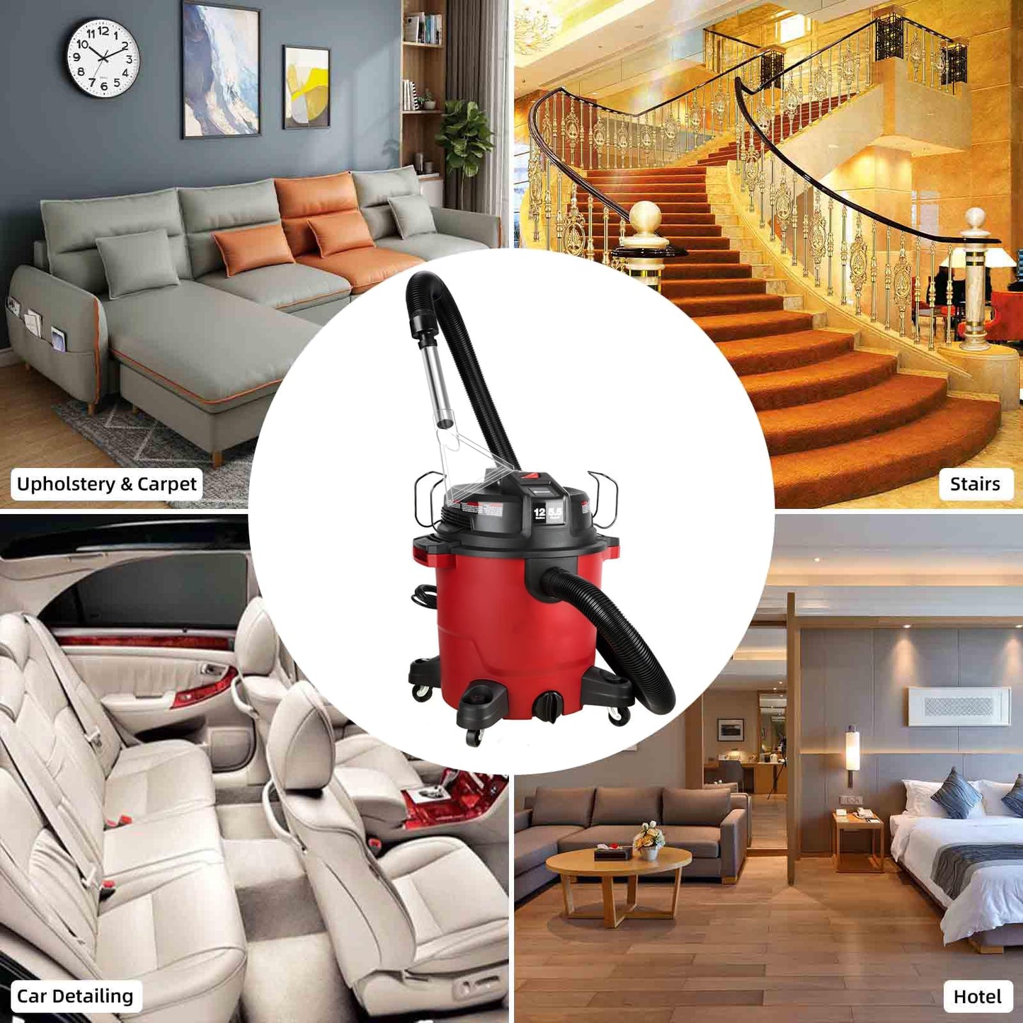 Accesorio de Aspiración JONFLYER Shop Vac para Alfombras y Coches