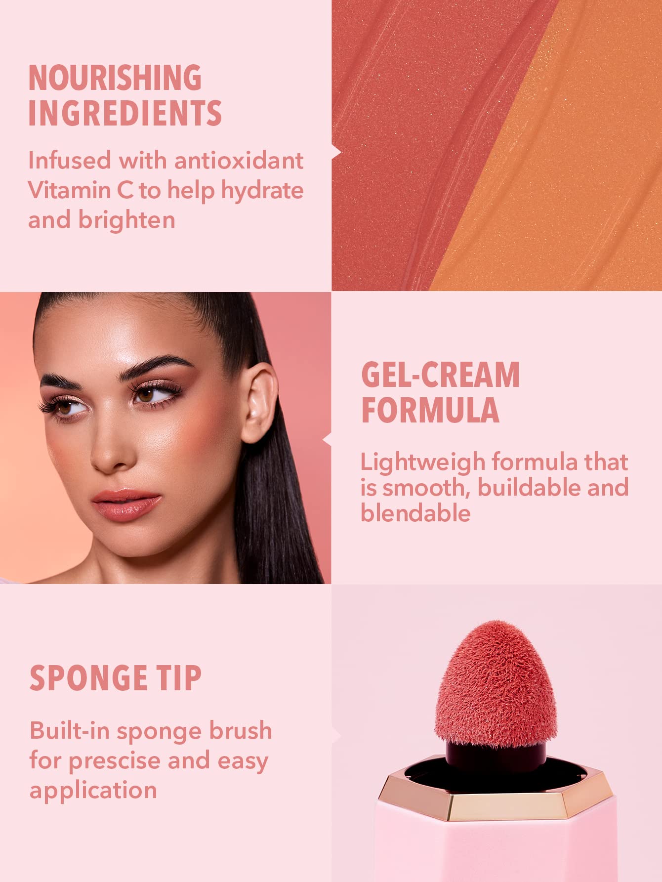 SHEGLAM Maquillaje con rubor líquido Color Bloom Dayglow para mejillas con acabado brillante - Devoted