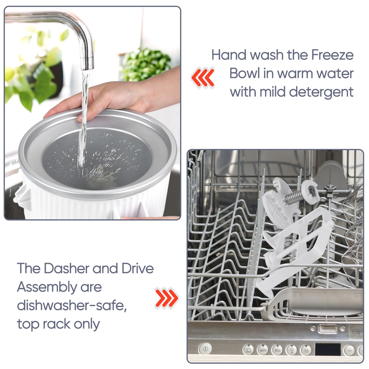 Accesorio para máquina de helados para batidora de soporte Kitchenaid, yogur congelado de 2 cuartos de galón, máquina de helado y gelatina de sorbete, se adapta a batidora de soporte Kitchenaid de