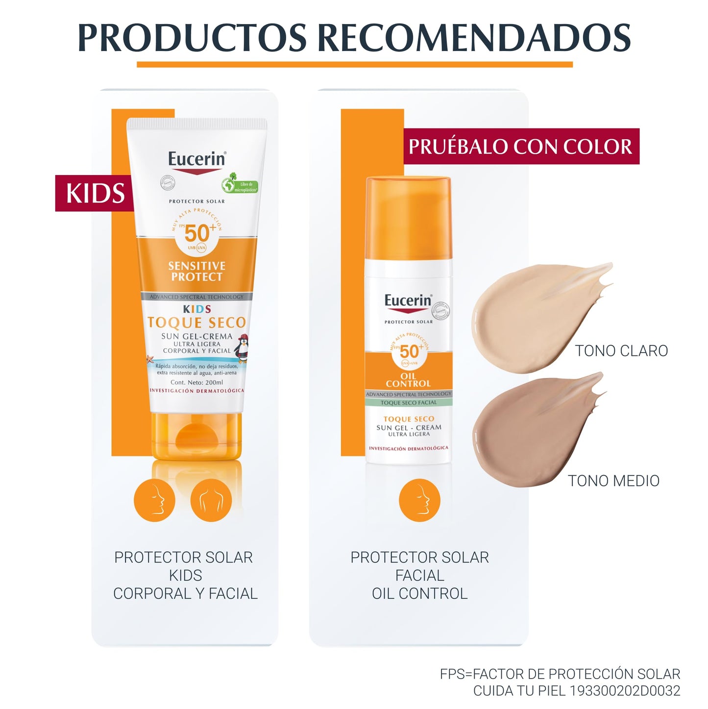 Eucerin Toque Seco FPS 50+ 200ml | Protector Solar Ideal Piel Mixta