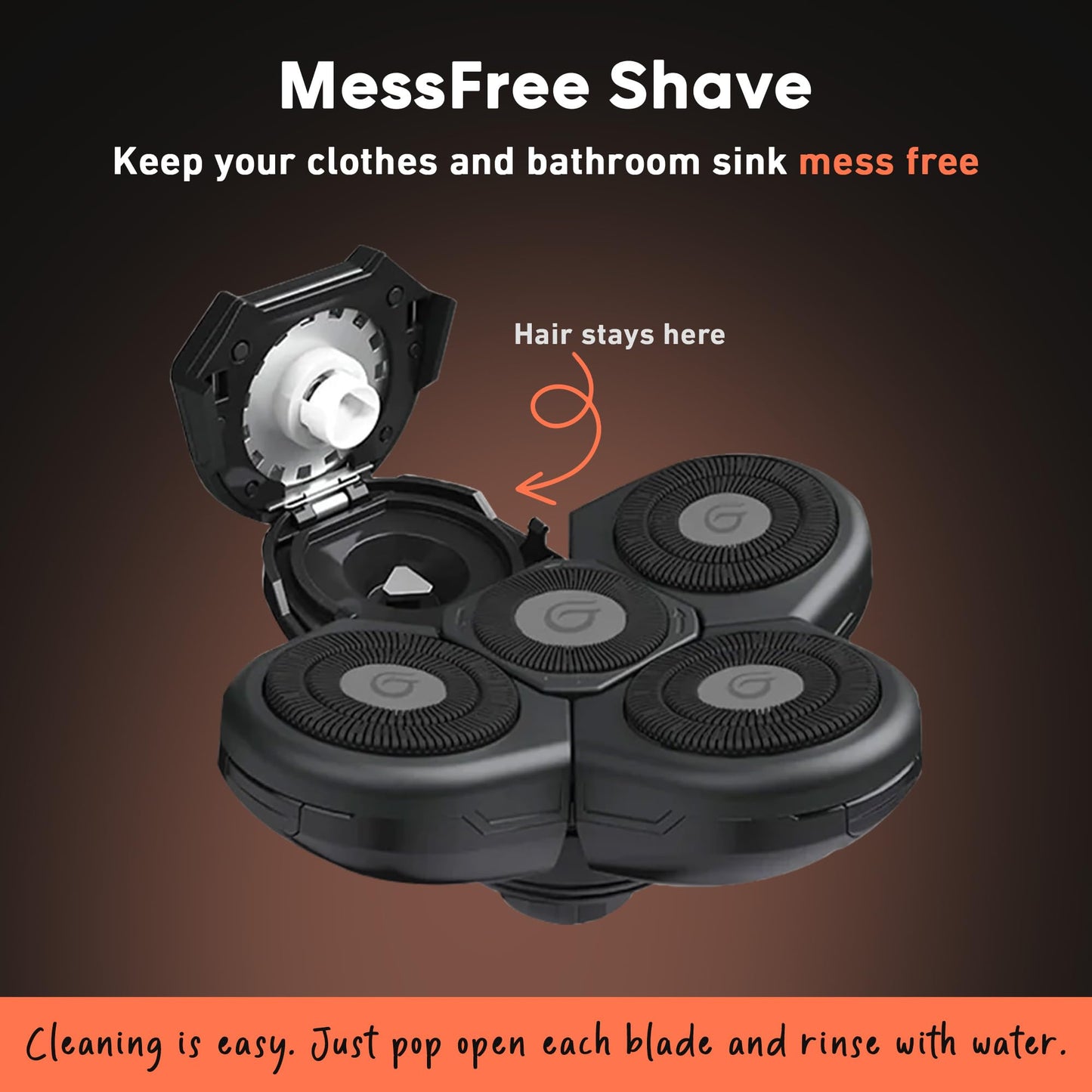 Groomie BaldiePro - Afeitadoras de cabeza calva inalámbricas para hombres, repuesto de cuchilla, afeitadoras eléctricas impermeables para cabeza de repuesto, maquinilla de afeitar rotativa para