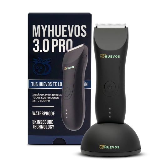 Rasuradora Eléctrica Corporal Inalámbrica MY HUEVOS 3.0 Pro Waterproof: Potencia y Estilo para un Cuidado Corporal Perfecto (Negro)