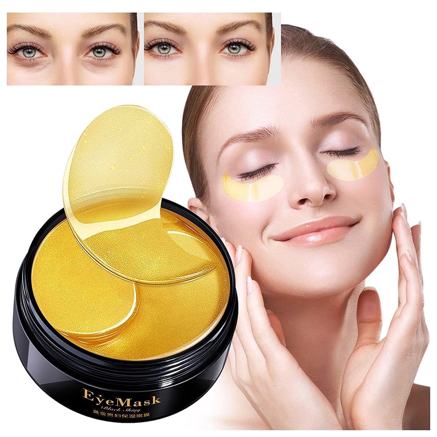 Parches ojeras 24k de COLÁGENO Hidratantes Antiarrugas | 60 pzs