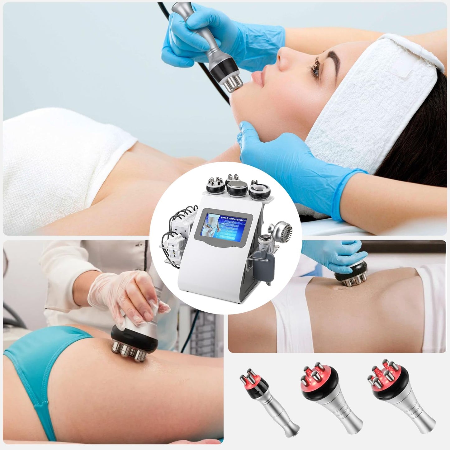 Máquina de Cavitación 9 En 1, Dispositivo de Radiofrecuencia de Cavitación 40K, Máquina de Belleza y Estiramiento de La Piel de Todo El Cuerpo, Máquina Multifuncional de Eliminación de Celulitis