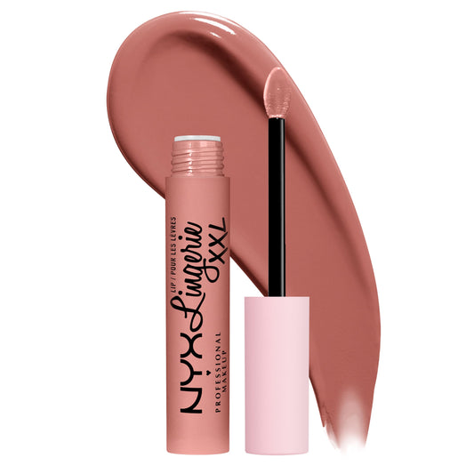 NYX Professional Maquillaje Labial Lencería XXL Mate Líquido Lápiz Labial Desvestida (Rosa Nude)