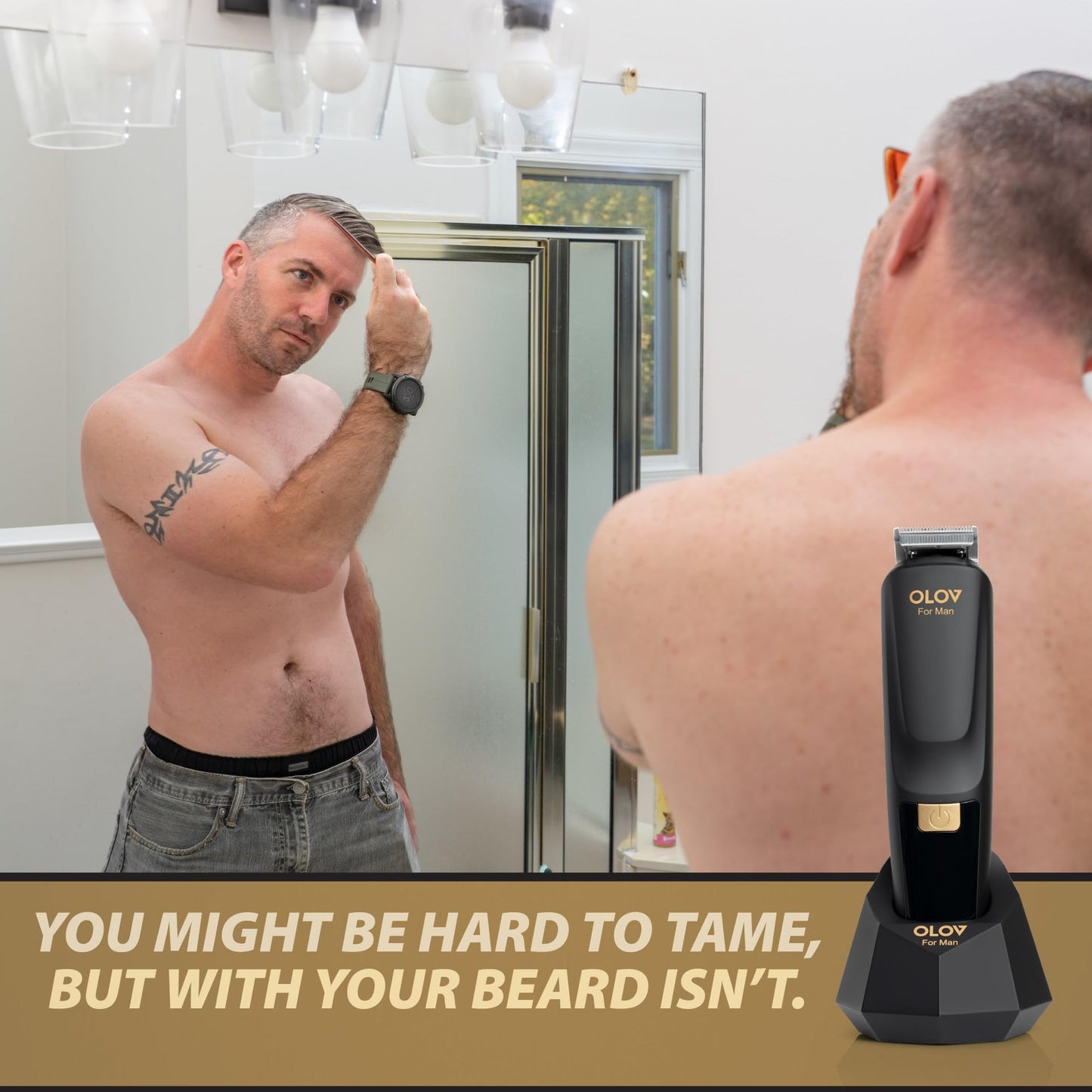 Cortador de barba para hombre, Negro